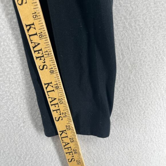 EILEEN FISHER Leggings S Organic Cotton Stretch Jersey Pull On Black USA - Picture 12 of 14